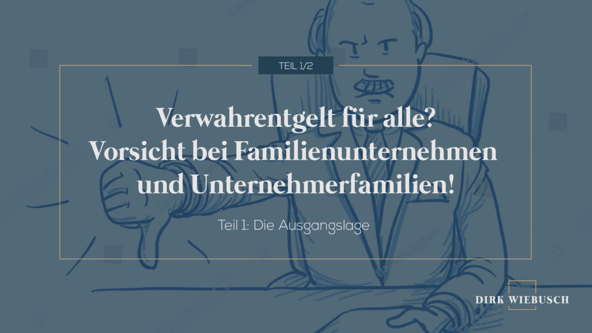 Das Verwahrentgelt kommt – Teil 1: Die Ausgangslage